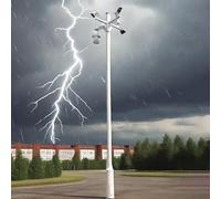 Supporto per telecamera di sicurezza da esterno zincato - Supporto da terra resistente da 400 cm per parcheggio in cortile - Supporto di sorveglianza per la massima sicurezza e versatilità