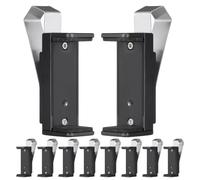 Supporto per Telecomando Cancello Auto 10 Pezzi in Acciaio Nero | Clip per Visiera Inserti in Silicone e Morsetto Regolabile, per Viaggi e Uso Quotidiano