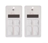 Supporto per telecomando da parete, autoadesivo, con design resistente per montaggio a parete, per telecomandi del condizionatore d'aria, telefoni cordless e chiavi, ganci salvaspazio in ABS (2 set)