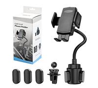 Supporto per telefono 2 in 1, supporto per tazza per telefono cellulare, supporto universale regolabile a collo di cigno, supporto per telefono cellulare, senza agitazione e asta stabile e