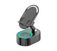 Supporto per telefono 3 in 1 con altoparlante Bluetooth induttivo e base di ricarica girevole a 360 - Compatibile con iPhone/Samsung