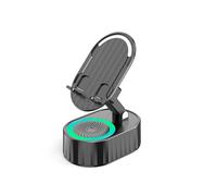 Supporto per Telefono 3 In 1 Supporto per Altoparlante Induttivo Girevole A 360 Pieghevole Sollevamento Ricarica Porta Nero