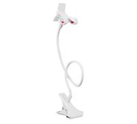 Supporto per telefono a collo di cigno - Braccio lungo per testiera del letto, staffa pigra per comodino, morsetto per telefono, supporto da scrivania, multifunzione, stabile, per letto, letto