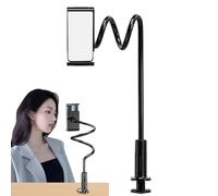 Supporto per telefono a collo di cigno per letto, rotazione a 360 gradi, clip flessibile, supporto antiscivolo a sgancio rapido, supporto per lettura di ricette, uso sdraiato, morsetto per telefono da