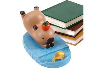Supporto per telefono a forma di capibara - Supporto per tablet a forma di animale dei cartoni animati e decorazione multifunzionale per la
