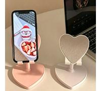 Supporto per telefono a forma di cuore regolabile, angolo regolabile a 360° + altezza telescopica, compatibile con tutti i telefoni/tablet, design antiscivolo ed elegante, adatto per casa/ufficio, reg