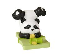Supporto per telefono a forma di panda, supporto portatile in resina per ufficio e casa, regalo divertente con design con germogli di bambù