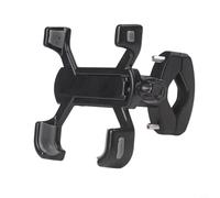 Supporto per telefono a quattro artigli per biciclette e moto con rotazione di 360 gradi e stabilizzazione a doppia vite per una vestibilità sicura sul manubrio (modello manubrio)