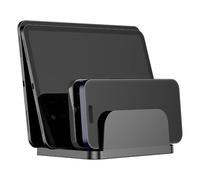 Supporto per telefono a quattro slot per E-book Telefono tablet Staffa multifunzionale per il montaggio a parete Universale per la maggior parte degli smartphone e dei tablet (nero)