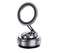 Supporto per telefono a vuoto, 6 x 6 x 3,6 cm, supporto elettrico a ventosa, pieghevole, forte forza di adsorbimento 20N, per telefoni cellulari su vetro o superfici di tavolo (argento)