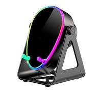 Supporto per telefono altoparlante a induzione - 2000 mAh ricaricabile con luce colorata, supporto per telefono, ricarica wireless e riproduzione musicale, design portatile robusto, gadget di diff