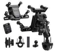 Supporto Per Telefono Antiurto Per Moto, Particolarmente Adatto Per Viaggi A Lunga Distanza O Guida Su Strade Sterrate. Video Di ADV ATV M-Bike(Black a)