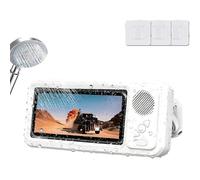 Supporto per telefono Aqua Play impermeabile e antiappannamento con altoparlante - Rotazione a 360, installabile su qualsiasi superficie