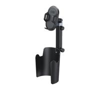 Supporto per telefono auto Cup | 2-in-1 Magnetic Clip Stand | Clamp & Magnet Dock, Retractable Extension Arm, 360 Rotating Cradle, ABS Build, for Sedan & SUV