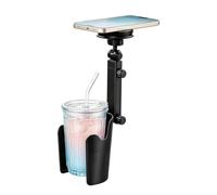 Supporto per telefono auto Cup | 2-in-1 Magnetic Clip Stand | Clamp & Magnet Dock, Retractable Extension Arm, 360 Rotating Cradle, ABS Build, for Sedan & SUV