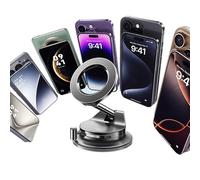 Supporto per telefono automobilistico, 1,54 pollici, supporto per telefono cellulare dashboard magnetico per guida sicura, per smartphone verticale orizzontale con una forte configurazione di a