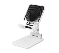 Supporto per telefono cellulare a tunnel a spirale nero e bianco per scrivania ad angolo regolabile in altezza Supporto per telefono cellulare pieghevole Supporto per telefono cellulare portatile Dock