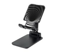 Supporto per telefono cellulare a tunnel a spirale nero e bianco per scrivania ad angolo regolabile in altezza Supporto per telefono cellulare pieghevole Supporto per telefono cellulare portatile Dock