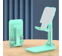 Supporto per telefono cellulare, completamente regolabile, pieghevole, con cuscinetto in silicone, per scrivania, compatibile con tutti i telefoni cellulari (verde)