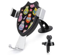 Supporto per telefono cellulare con matrioska a forma di fiore colorato, universale, per parabrezza e cruscotto