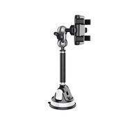 Supporto per telefono cellulare girevole per auto con cuscinetto adesivo stabile e supporto per telefono da auto a lunghezza regolabile con giunto sferico per supporto per parabrezza o tettuccio