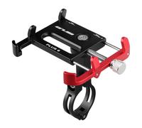 Supporto per telefono cellulare GUB Plus 6 in alluminio per MTB, bicicletta, 3,5-6,2"""" e moto, supporto GPS per manubrio bici (nero-rosso)