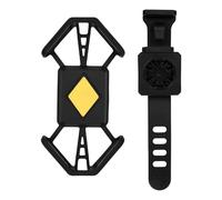 Supporto per telefono cellulare per bicicletta - Supporto in silicone con assorbimento degli urti, telefono per bicicletta | per uomini e donne in movimento escursionismo corsa viaggio, nero, Se