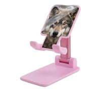 Supporto per telefono cellulare per scrivania ufficio pieghevole supporto per cellulare regolabile Lmage of Wolf in the Snow Supporto per telefono portatile antiscivolo da scrivania compatibile con