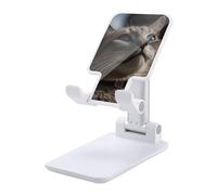 Supporto per telefono cellulare per scrivania ufficio pieghevole supporto per cellulare regolabile Supporto per cellulare Un gatto guarda fino al cielo Supporto per telefono portatile antiscivolo