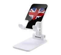 Supporto per telefono cellulare pieghevole con bandiera del Regno Unito e bandiera del Regno Unito, regolabile, accessorio da viaggio, 16,5 x 8,9 x 6,3 cm