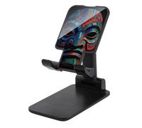 Supporto per telefono cellulare regolabile 3D colorato con maschera Tiki per scrivania supporto per telefono portatile universale per telefoni vivavoce per aereo, accessori da viaggio, compatibile con
