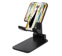 Supporto per telefono cellulare regolabile moderno Mid Century Art Cat per scrivania Supporto per telefono portatile universale per telefoni vivavoce per aereo, accessori essenziali da viaggio