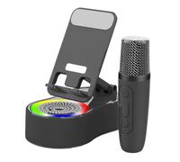 Supporto per telefono con altoparlante e microfono, altoparlante di ricarica a induzione, luci LED, connessione wireless, batteria a lunga durata da 2000 mAh, gadget Cool Tech compatti e pratici