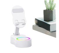 Supporto per telefono con altoparlante induttivo, supporto audio wireless con luce RGB per cellulare, base audio per tablet, registrazione, camera da , streaming in diretta e guardare
