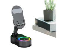 Supporto Per Telefono Con Altoparlante,Supporto Audio Wireless con Luce RGB per Telefono | Dock Suono Portatile Per Tablet Registrazione Film Musica Viaggio