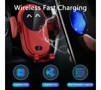 Supporto per telefono con caricabatterie wireless da auto e ricarica rapida Qi10W