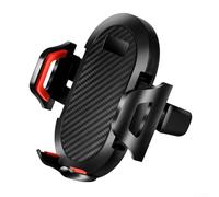 Supporto per telefono con clip per bocchetta di ventilazione dell'auto con morsetto girevole a 360 gradi per un supporto sicuro del veicolo e la navigazione di guida (rosso)