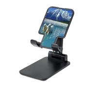 Supporto per telefono con due orsi polari, regolabile, da scrivania, per iPhone, telefoni cellulari e tablet, portatile, design pieghevole
