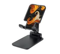 Supporto per telefono con finitura a spirale a righe dorate, supporto regolabile da scrivania per iPhone, telefoni cellulari e tablet, portatile, design pieghevole