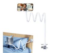 Supporto per telefono con morsetto da tavolo, supporto per telefono da letto con rotazione a 360 gradi, si adatta a tablet sotto i 10,5 pollici, flessibile a braccio lungo per prevenire lo