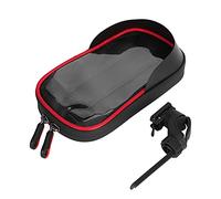 SUPPORTO PER TELEFONO CON RUOTA SU BICI BORSA DA SUPPORTO IMPERMEABILE PACCHETTO ANTERIORE PER BICICLETTA SUPPORTO PER LA NAVIGAZIONE PER IL CICLISMO NERO ROSSO (Staffa di tipo C: nera e rossa)