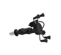 Supporto Per Telefono Con Stelo Forcella Per Moto Caricatore USB Staffa Navigazione Per Suzuki GSX-R 600 750 1000 GSX1300R Per Hayabusa 1999-2020(Black With Charger)