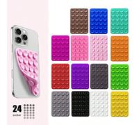 Supporto per telefono con ventosa in silicone a doppia faccia, 24 ventose forti, supporto portatile per selfie, adatto per specchio del bagno, finestra, piastrella, superficie liscia in acciaio inossi