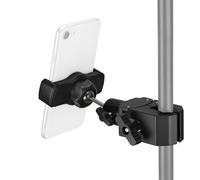 SUPPORTO PER TELEFONO DA ASTA MICROFONICA CON MORSETTO SUPER CLAMP E ROTAZIONE A