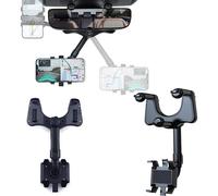 Supporto per telefono da auto a 360Â Supporto per specchietto retrovisore girevole e retrattile