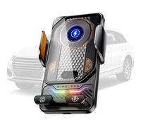 Supporto Per Telefono Da Auto - ABS | Caricabatterie Rapido Wireless | Suporto Per Morsetto Automatico Con Montaggio Su Sfiato | Suporto Per La Navigazione Nel Dashboard Per Smartphone | Supporto Mo