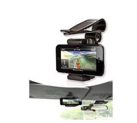 Supporto per telefono da auto con aletta parasole, girevole a 360 gradi, con clip (nero)