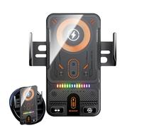 Supporto per telefono da auto con bloccaggio automatico - Supporto per auto wireless da 15 W, supporto regolabile per bocchetta 'aria, docking station per smartphone per una guida sicura, comoda