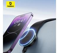 Supporto per telefono da auto con caricabatterie wireless magnetico Baseus, ricarica rapida 15W, supporto per auto con caricabatterie wireless per iPhone 16 15 14 13.