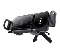Supporto per telefono da auto con caricabatterie wireless veloce da 15 W, supporto per bocchetta dell'aria, rotazione di 90°, funzionamento con una sola mano, compatibile con telefoni pieghevoli